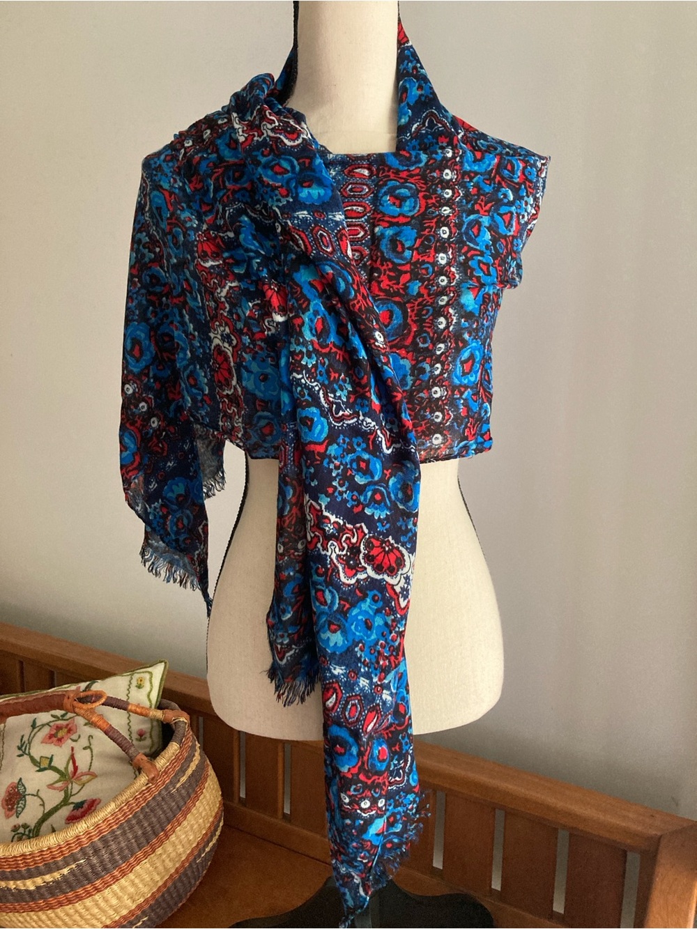Lucky brand scarf shawl 100% viscose boho coastal cowgirl